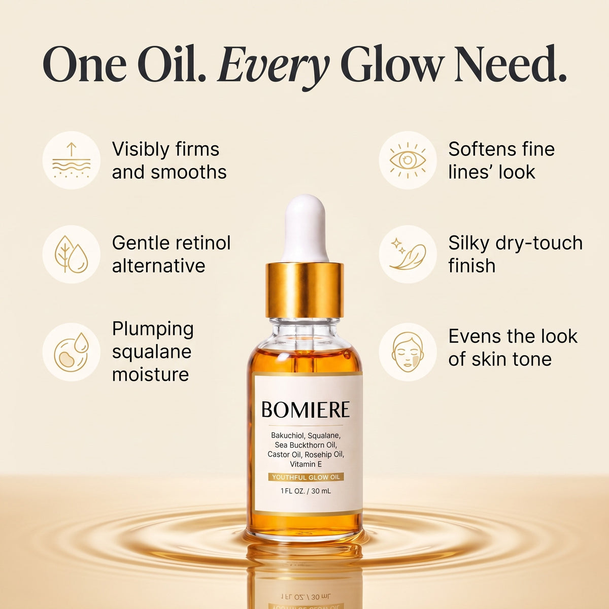 youthful glow oil bakuchiol benefits grid